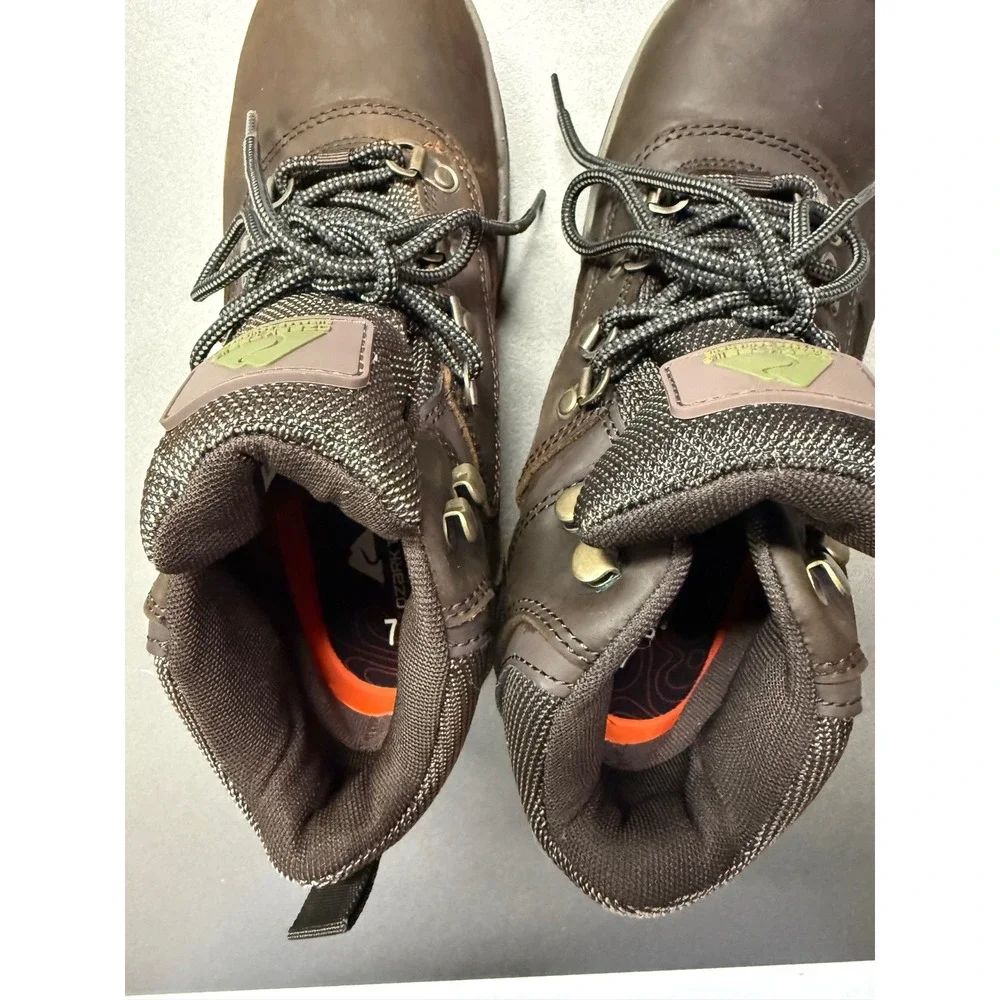 Ozark Trail Mens‎ Waterproof Hiking Boots Brown Leather Upper MNOT43EZ001 Size 7